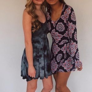 Navy Blue Acid Wash Dress